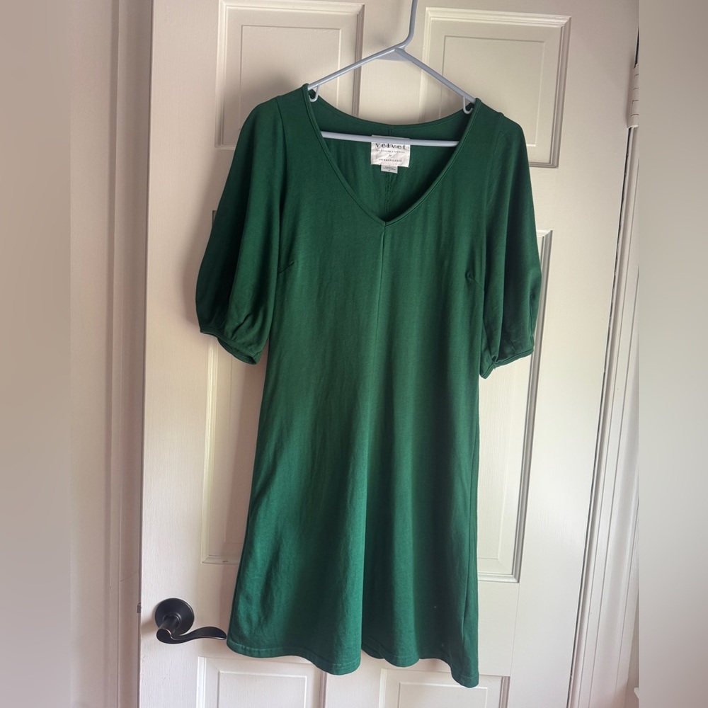Velvet by Graham & Spencer for Anthropologie Emerald Mini Dress - Picture 2 of 9